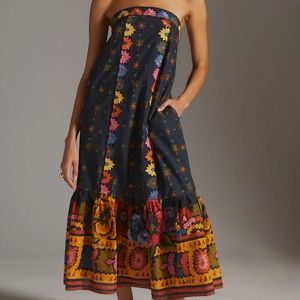 Farm Rio Embroidered Maxi Dress Size Medium